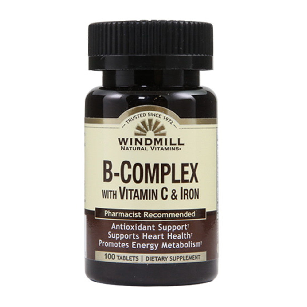 Windmill B-Complex Tablets With Vitamin C and Iron Tablets, 100 Ea